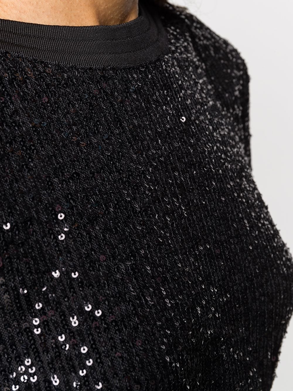 sequinned cropped sweatshirt - 5