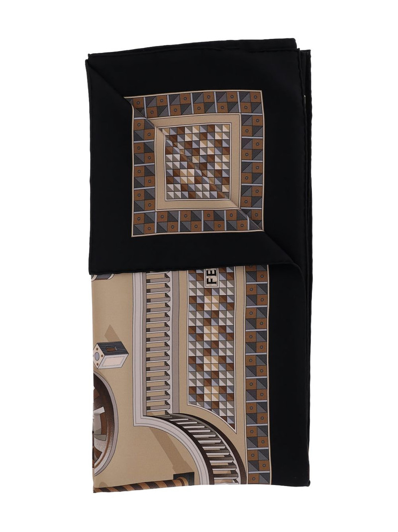 FERRAGAMO Nadir-print silk scarf outlook