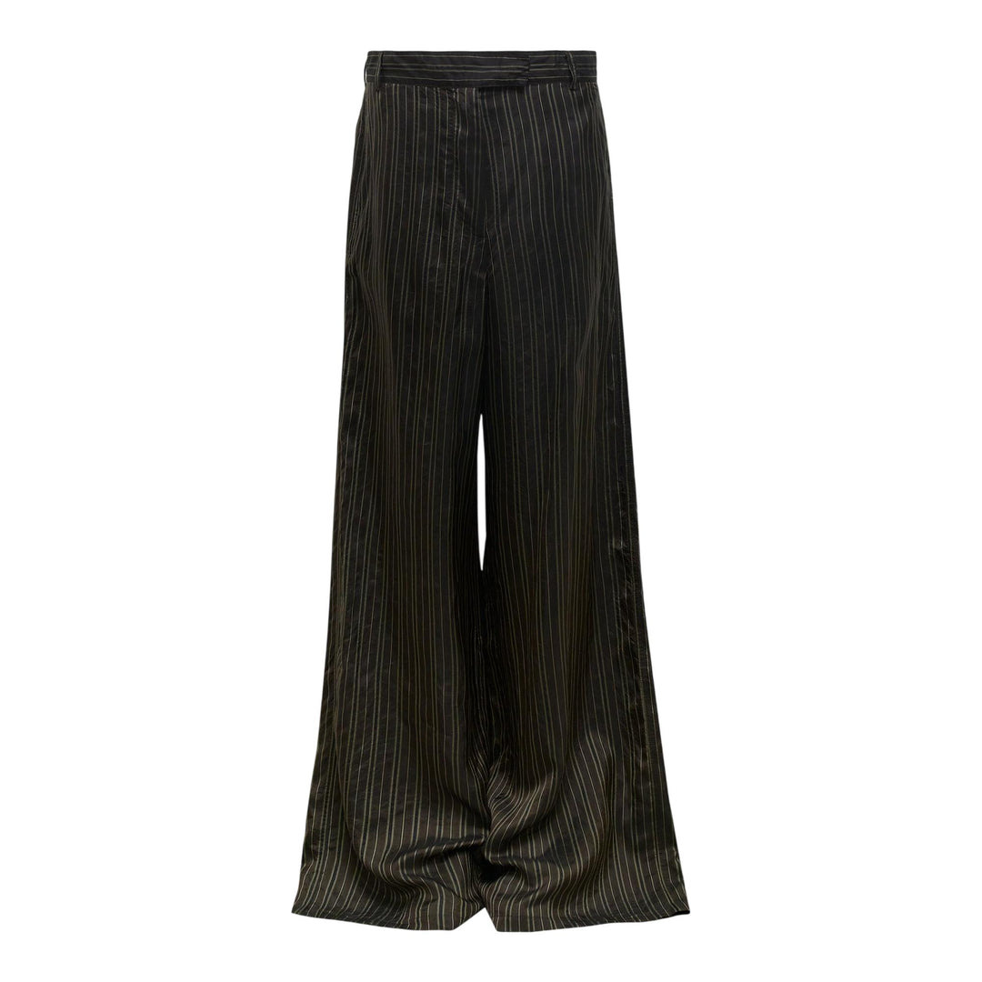 Wide Leg Casual Pants Stripes - 1