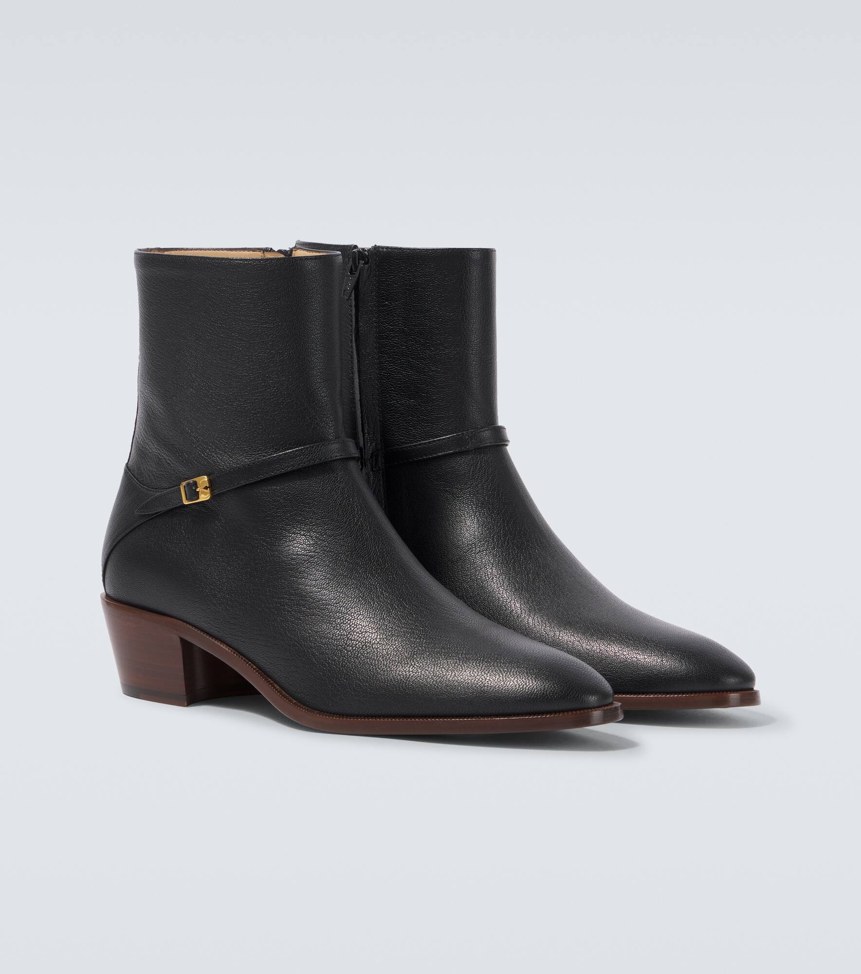 Pat VLogo Signature leather ankle boots - 5