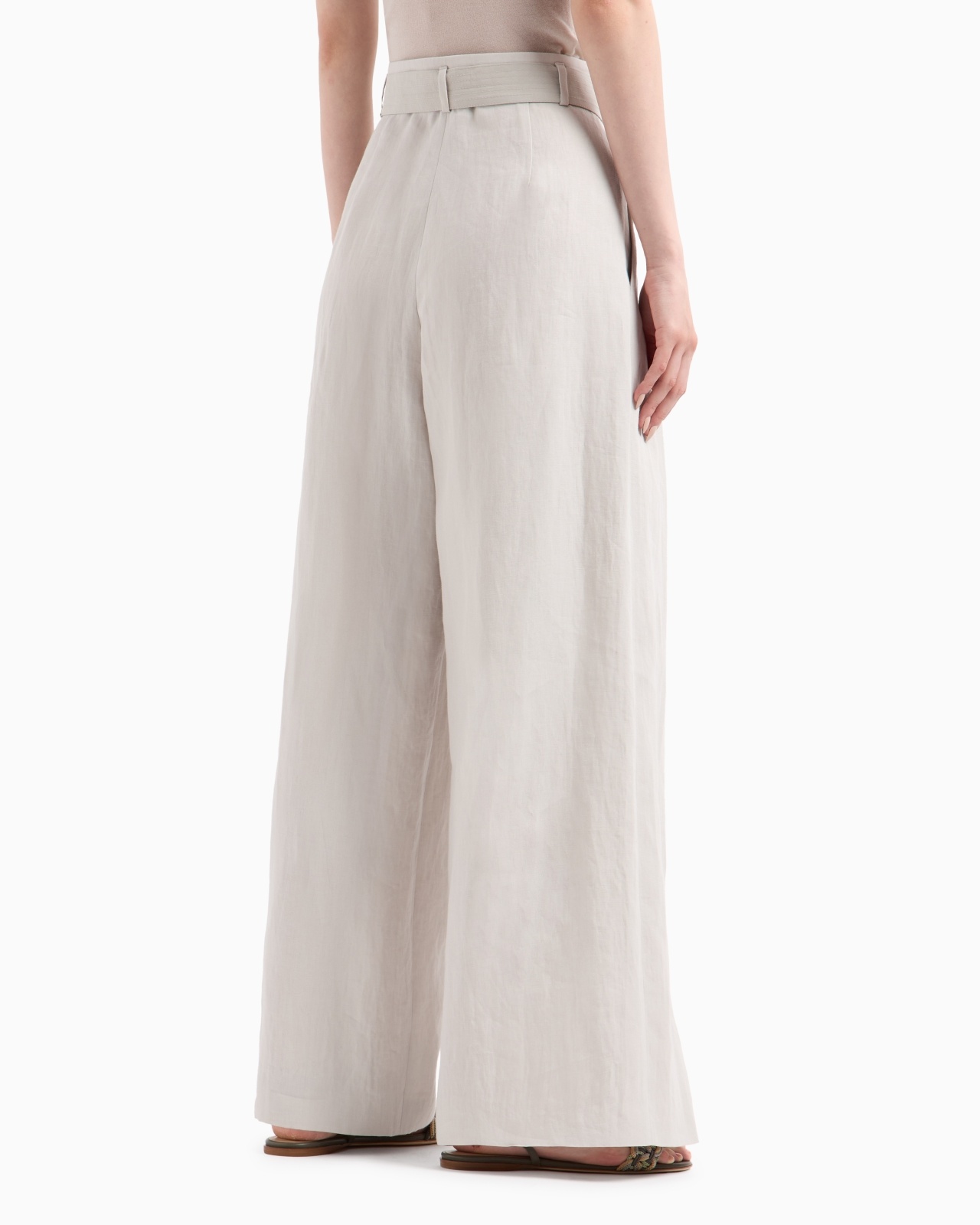 WIDE-LEGGED LINEN TROUSERS - 2