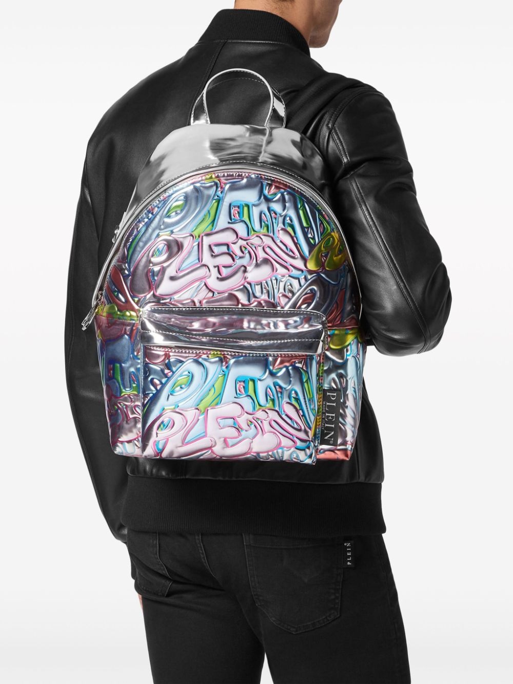 Bombing Graffiti metallic leather backpack - 2