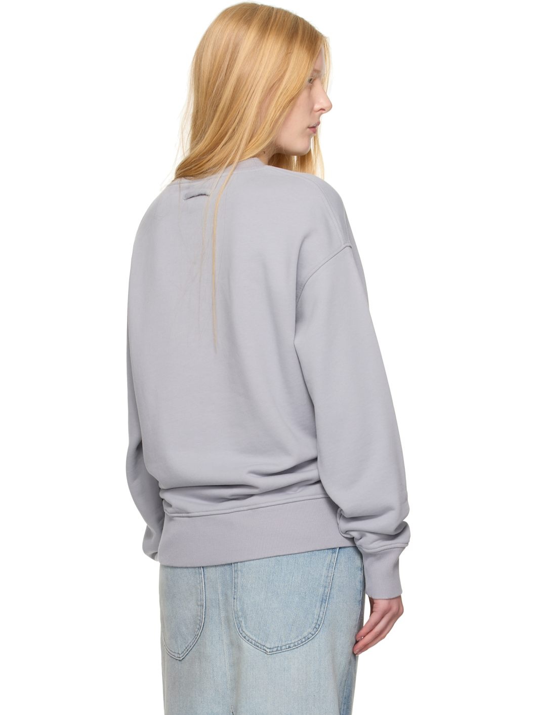 SSENSE Exclusive Gray Cotton Water Print Sweatshirt - 3