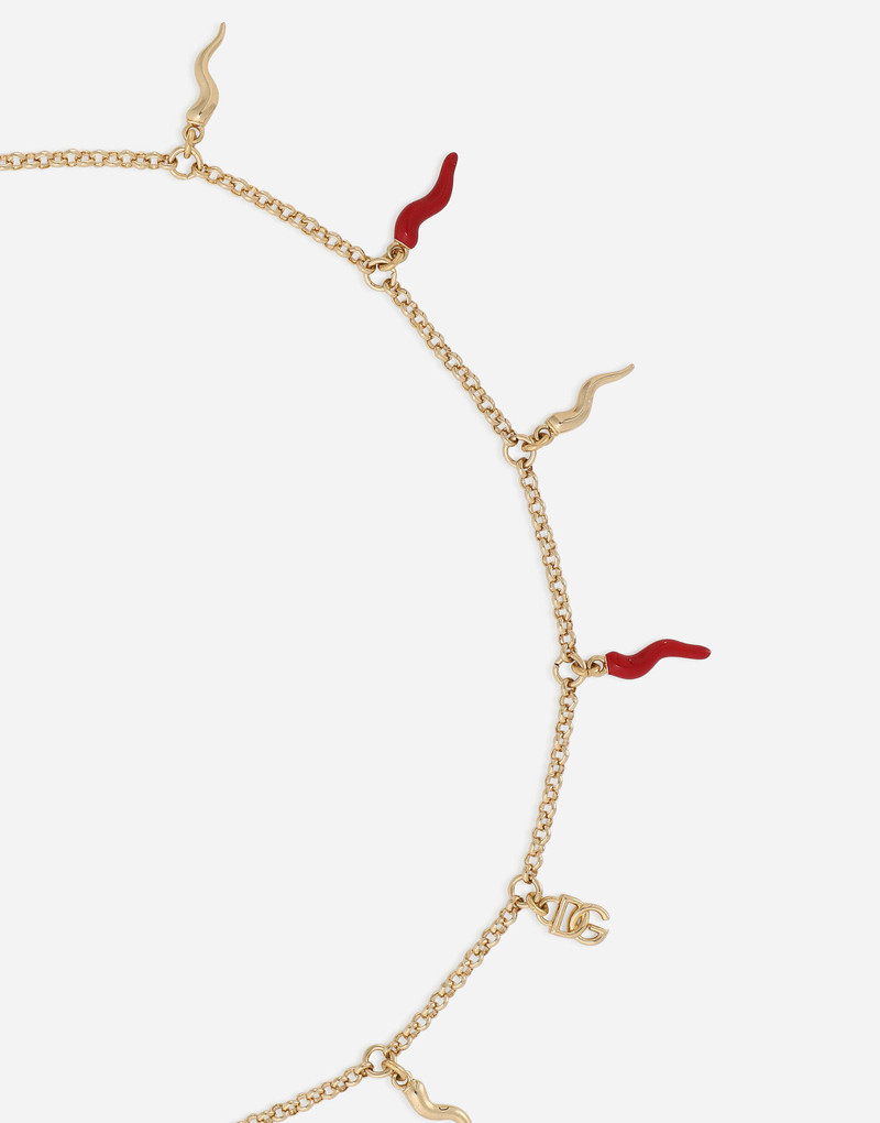 Necklace with DG logo and horn charms 4