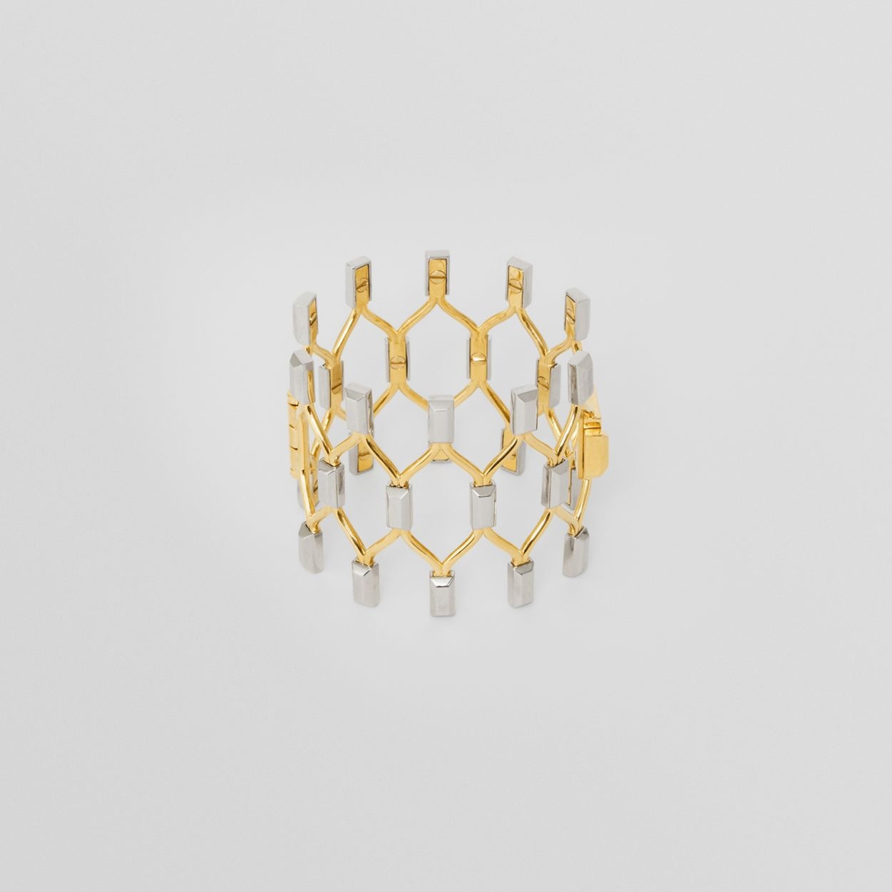 Gold and Palladium-plated Net Cuff - 4