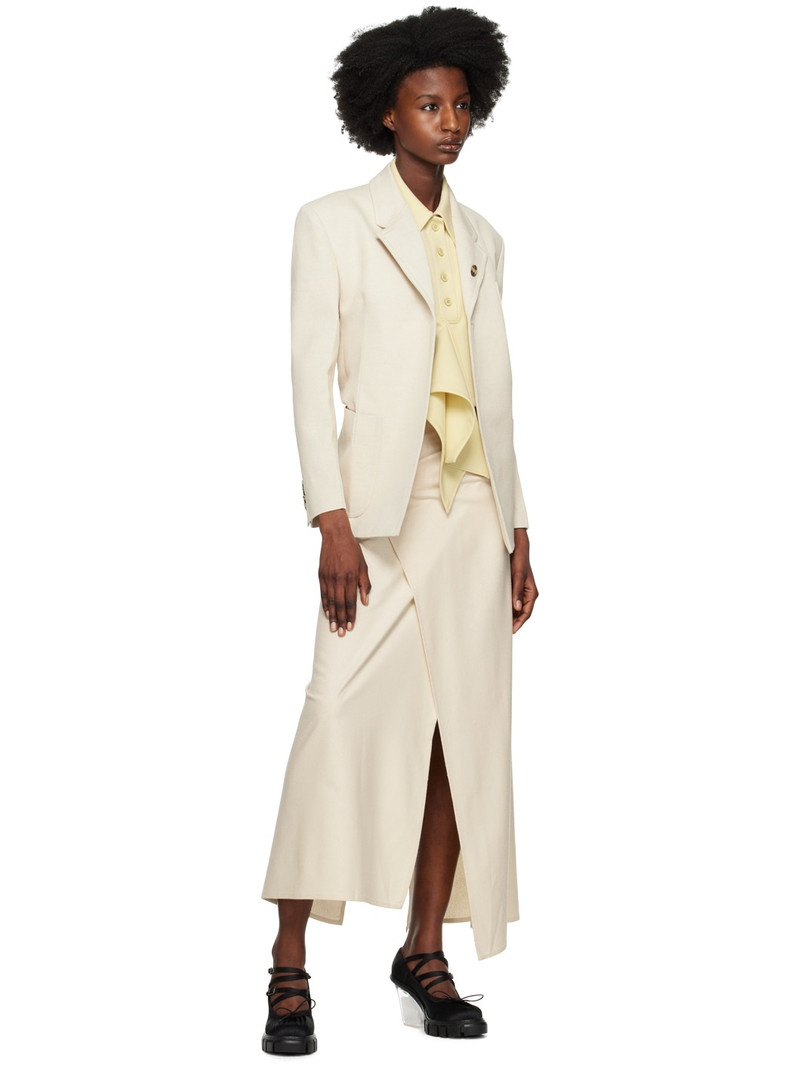 RECTO Beige Waist Up Hourglass Blazer outlook