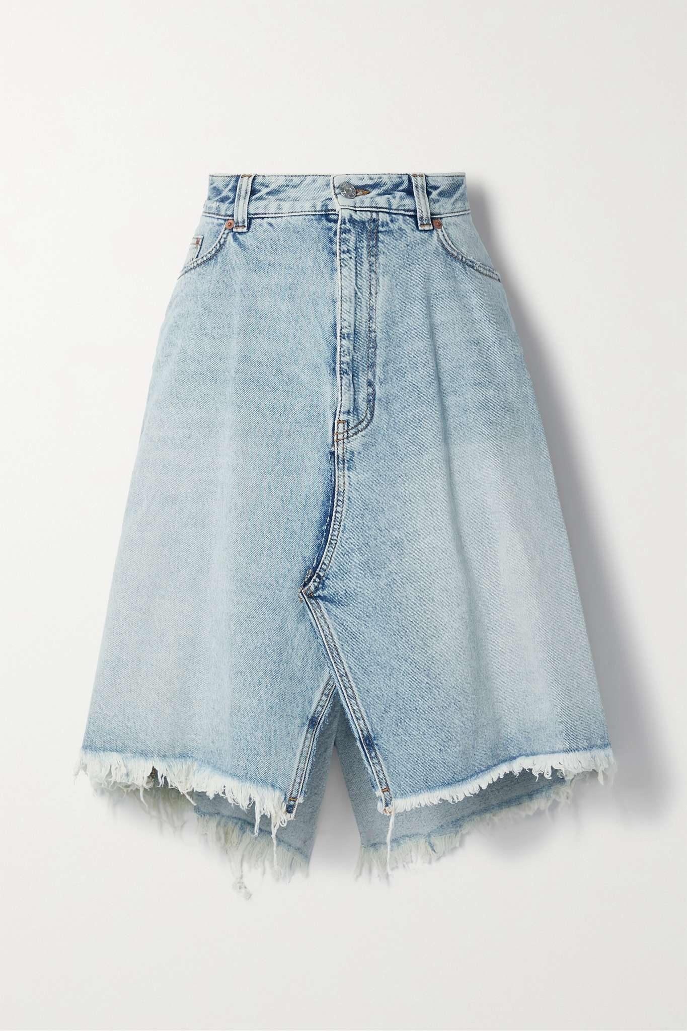 Frayed denim skirt - 1