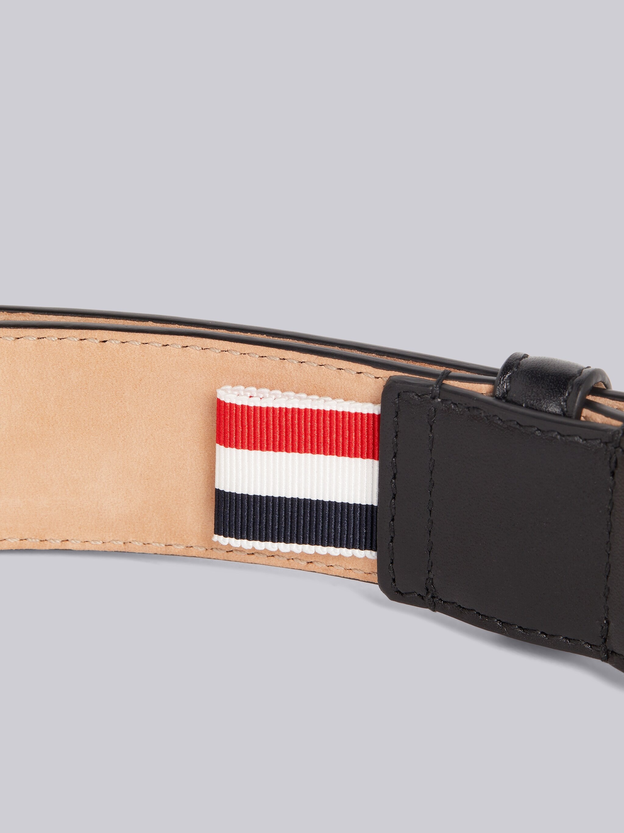 Black Box Calf Enamel Stripe Corner Classic Belt - 3