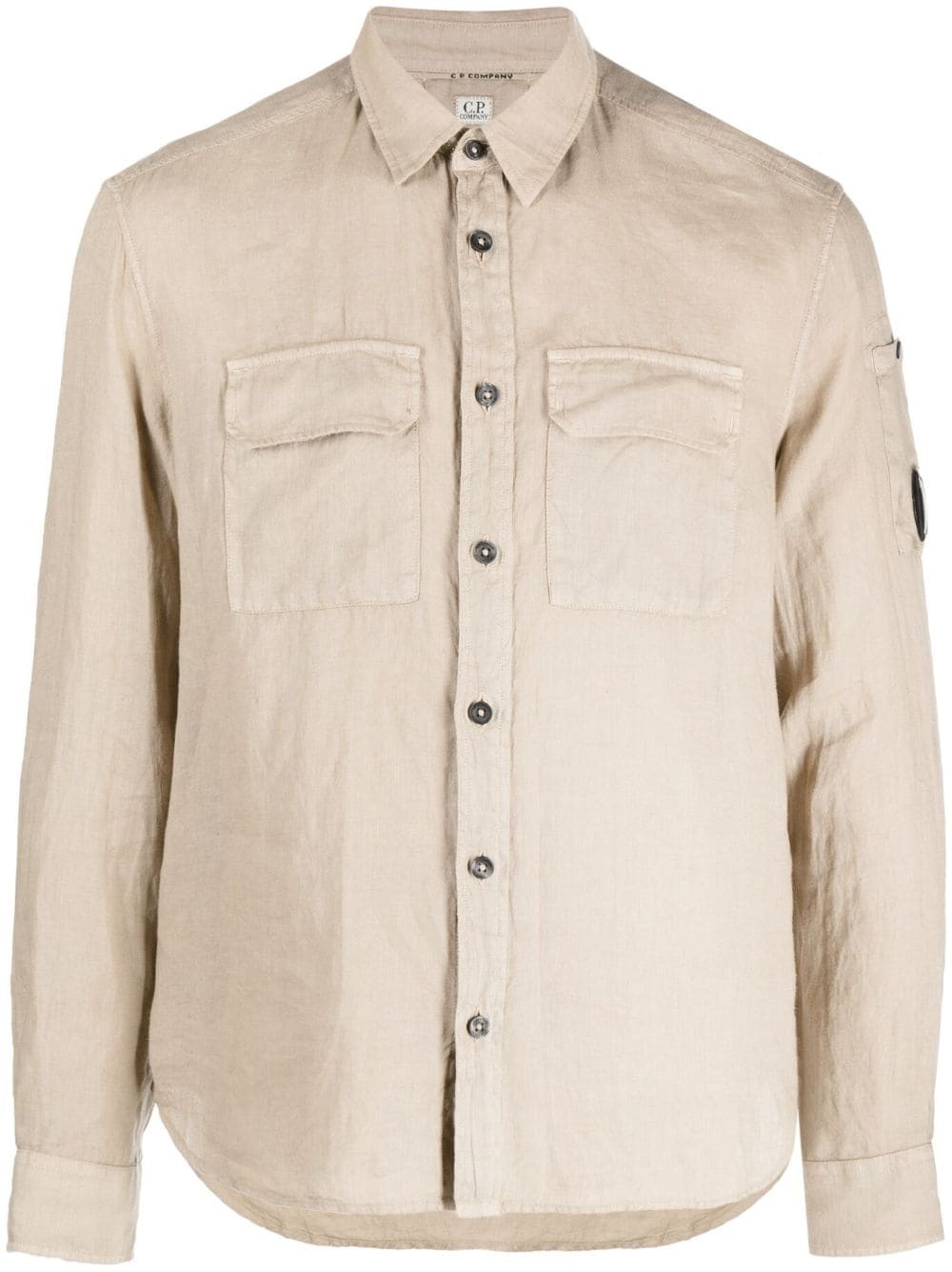 signature Lens-detail linen shirt - 1