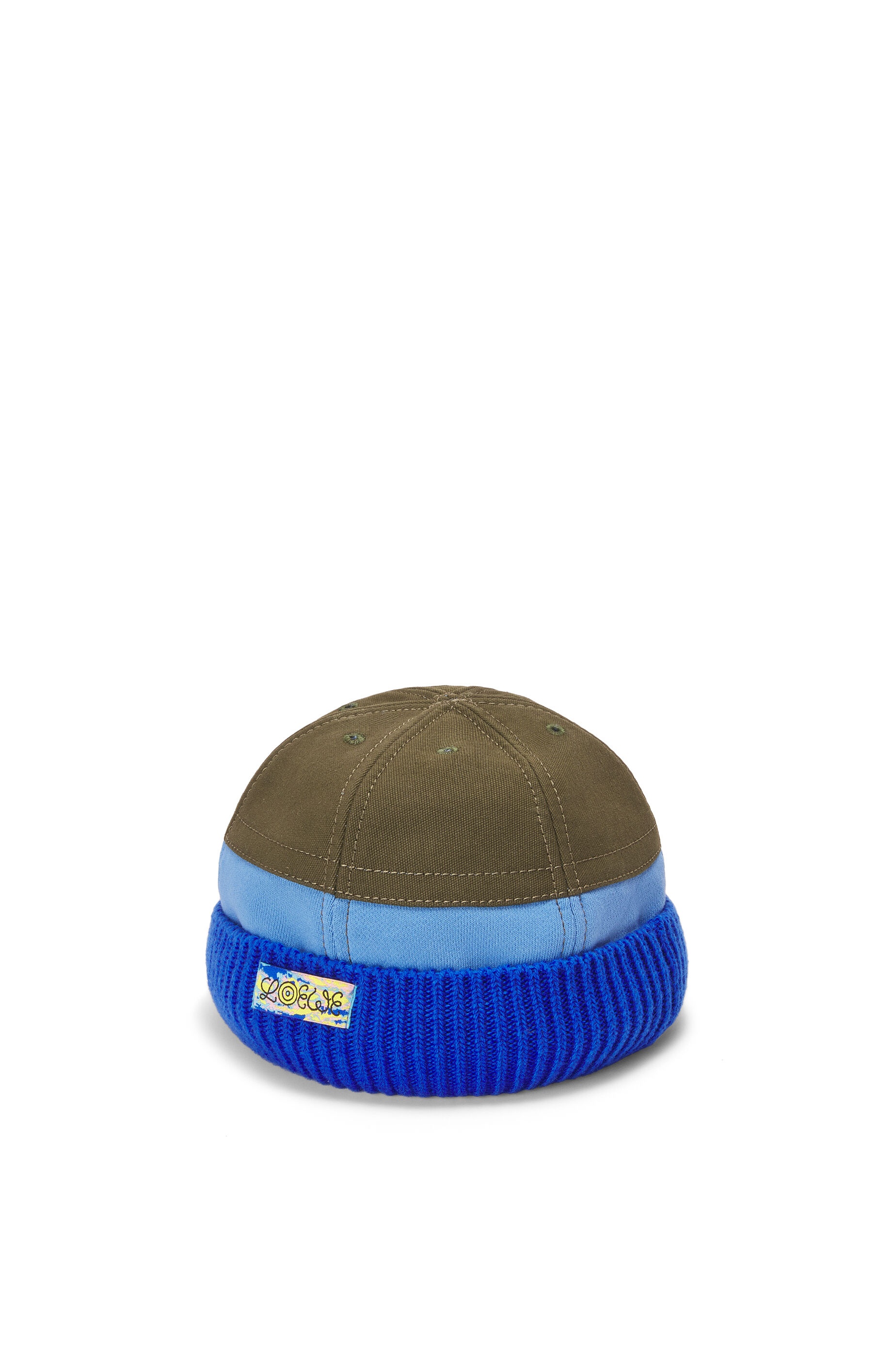 Canvas beanie in cotton and wool - 2