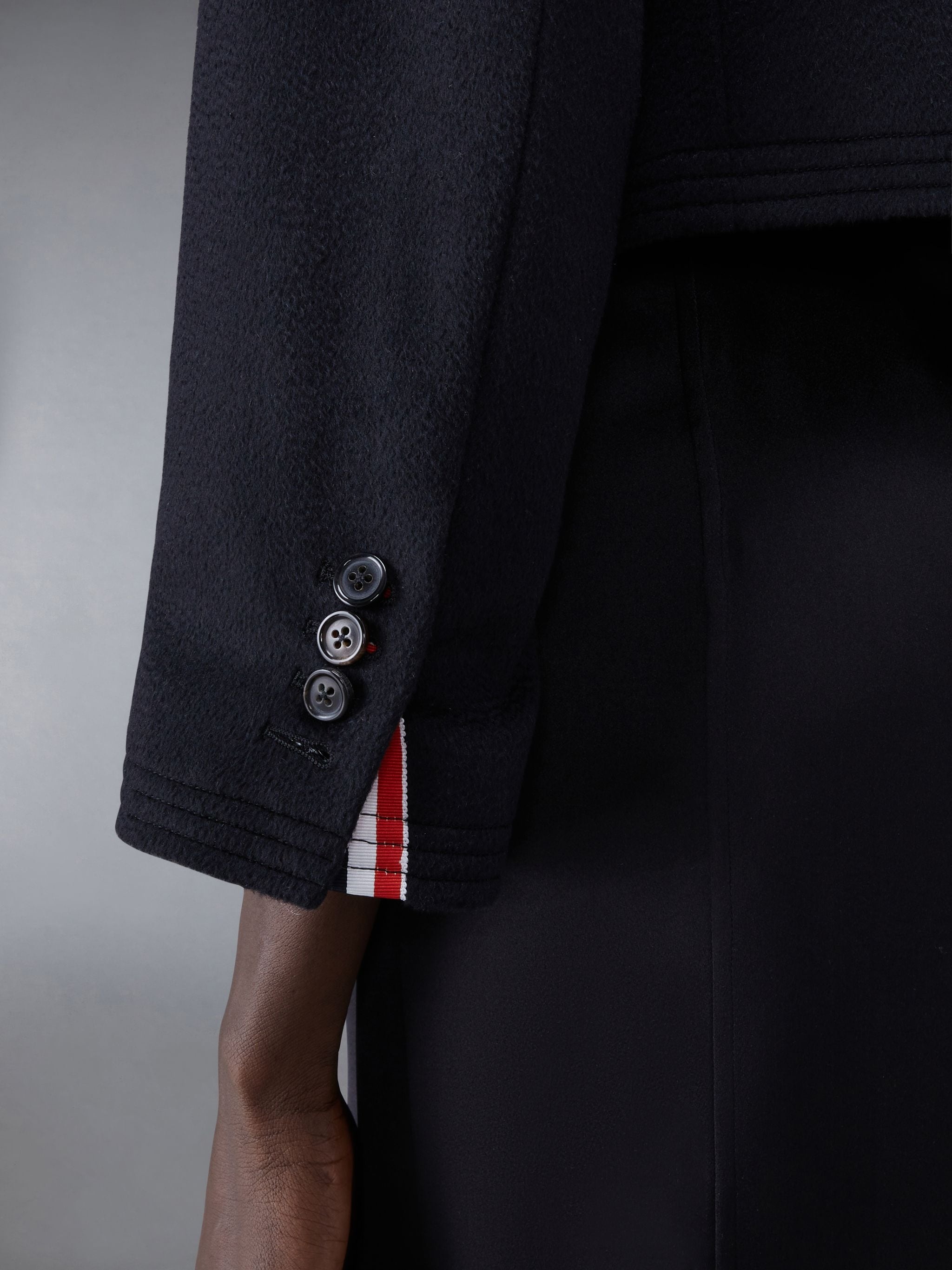 Zibeline Coat Weight Cashmere Velvet Collar Cropped Chesterfield Coat - 6