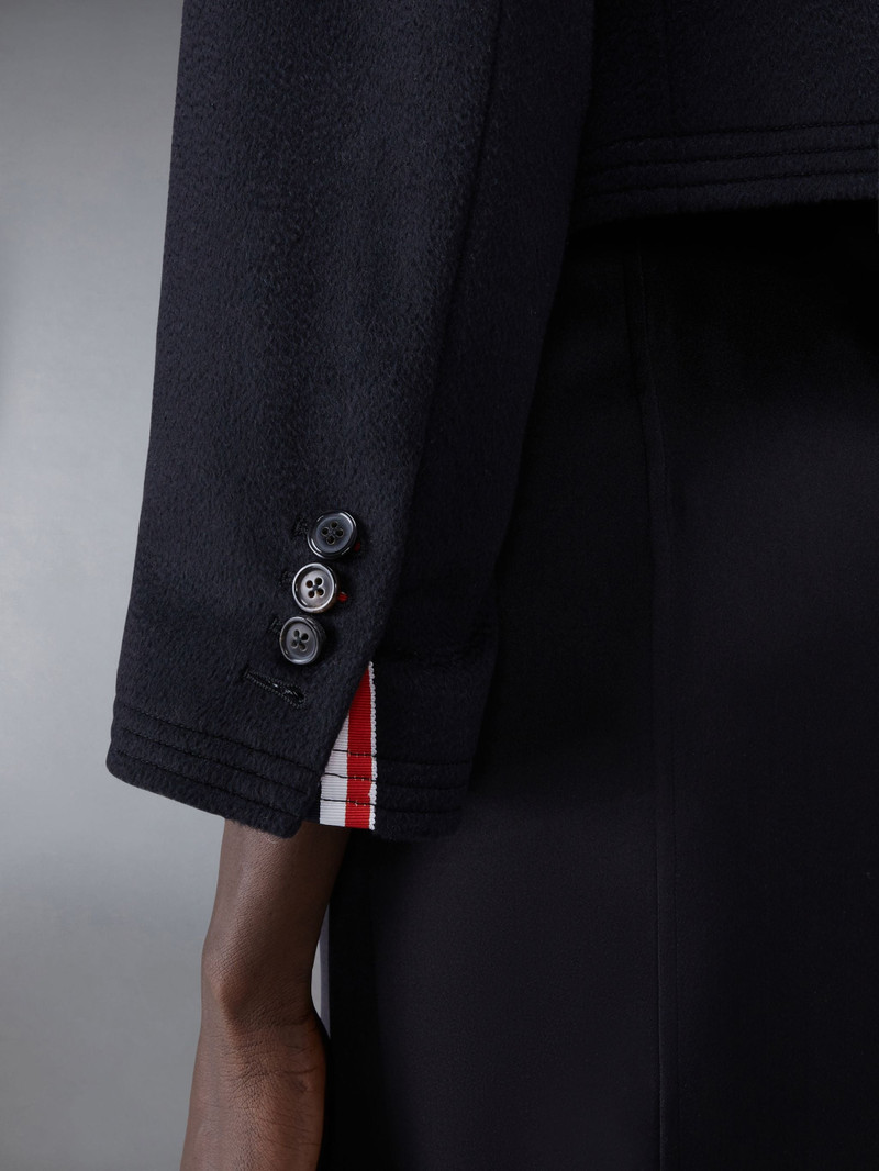 Zibeline Coat Weight Cashmere Velvet Collar Cropped Chesterfield Coat 6