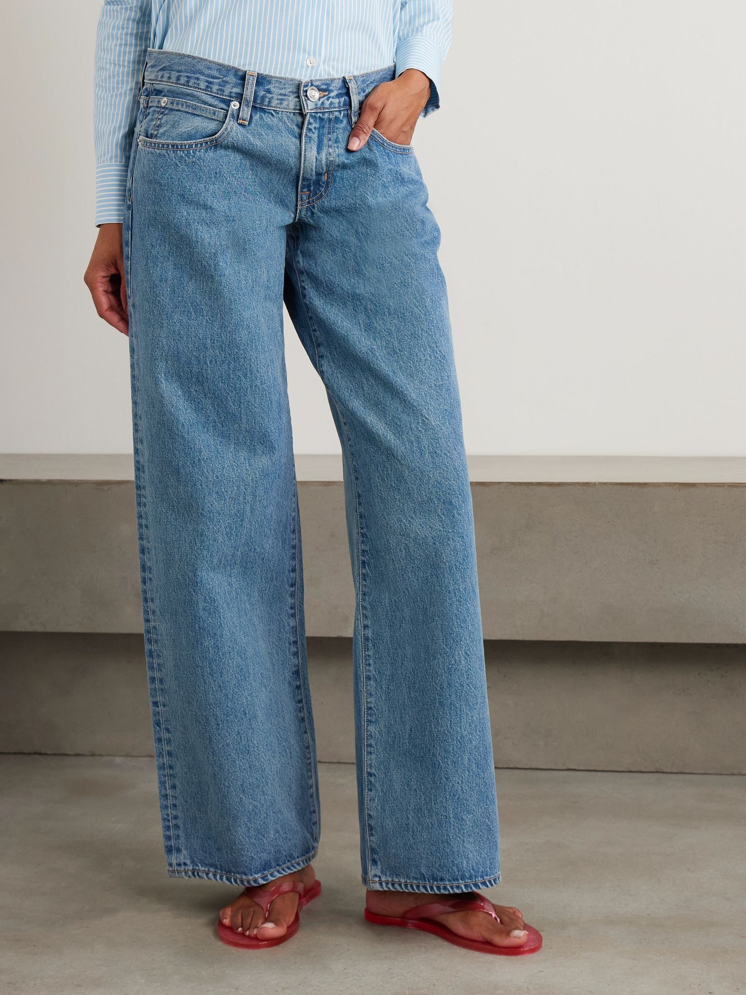 Lexi low-rise wide-leg jeans Dark denim - 3