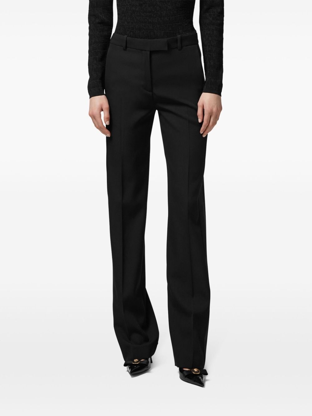 straight-leg virgin wool trousers - 3