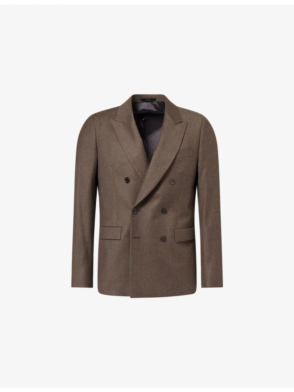 Double-Breasted Wool and Cashmere-Blend Blazer - 1