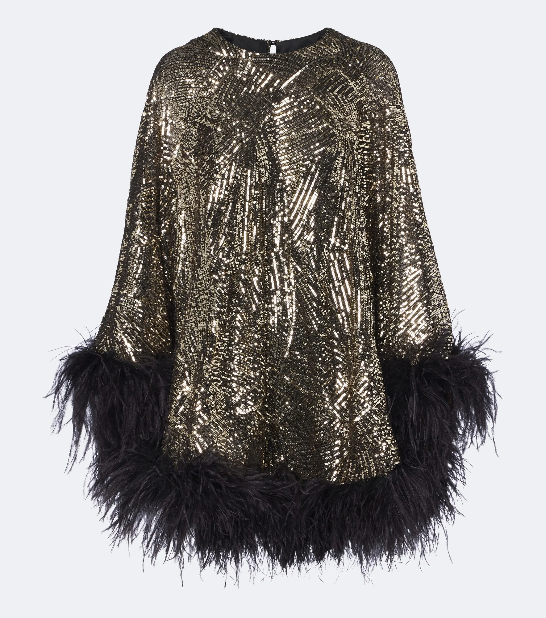 Vegas Disco feather-trimmed minidress - 1
