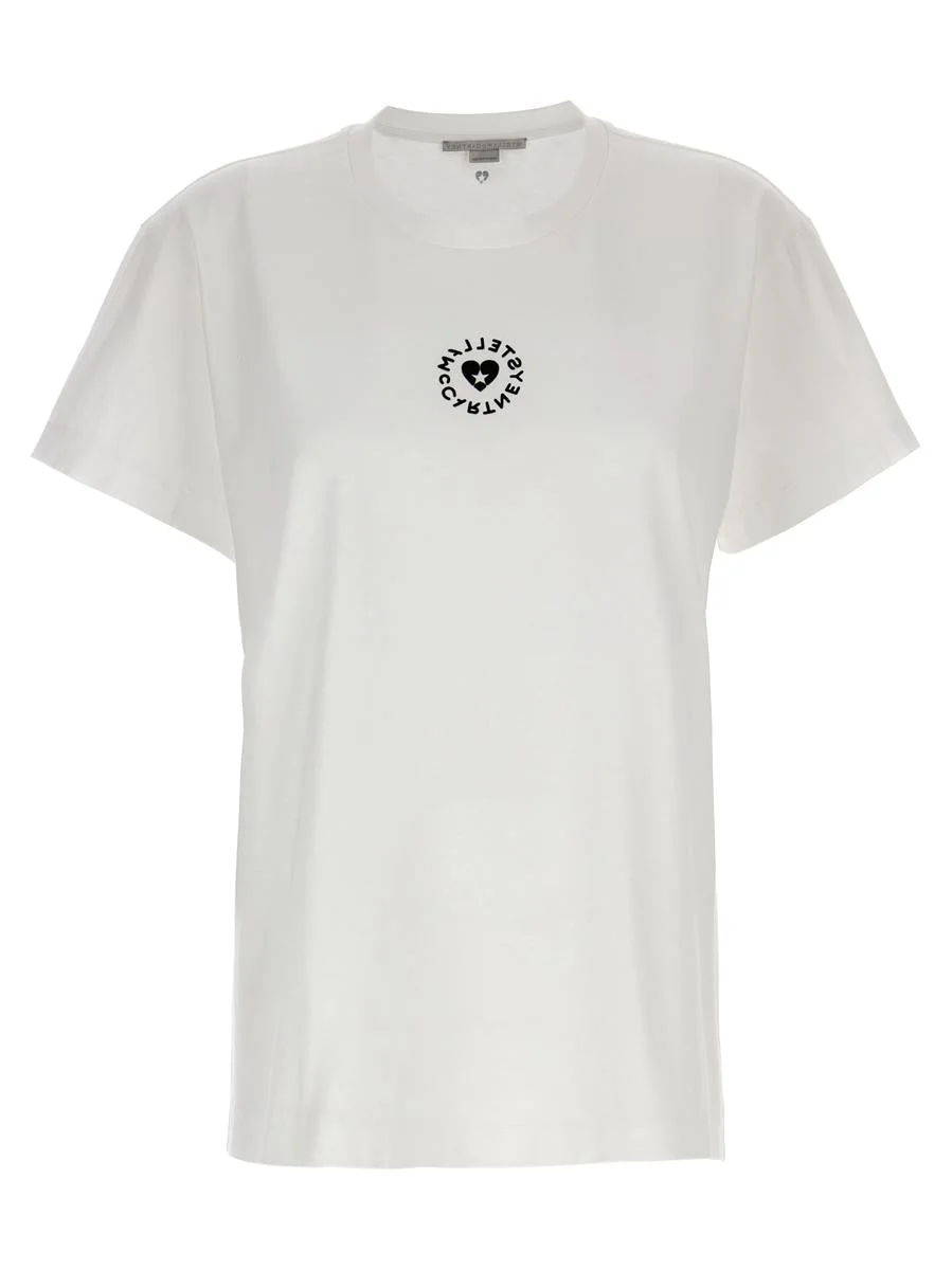 STELLA MCCARTNEY WHITE COTTON T-SHIRT - 1