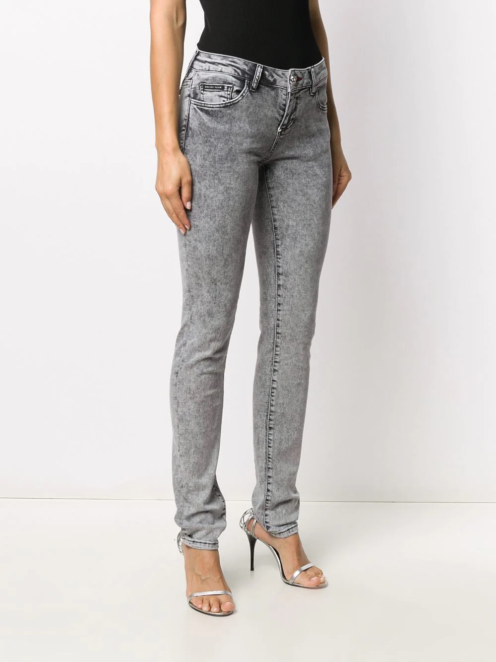 mid-rise skinny jeans - 3