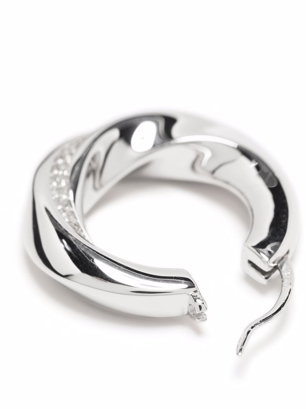 Infinity crystal rock hoop earrings - 3