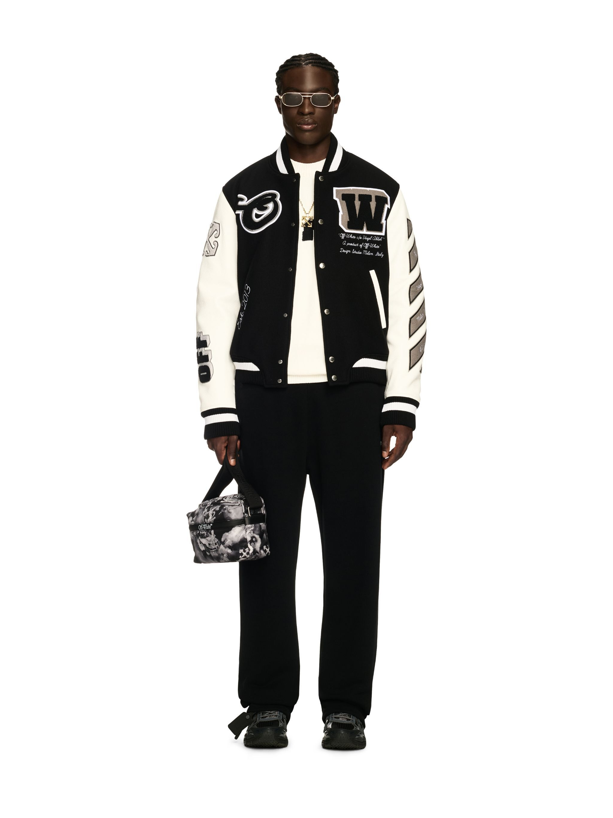 Leather/wool Varsity Jacket - 2