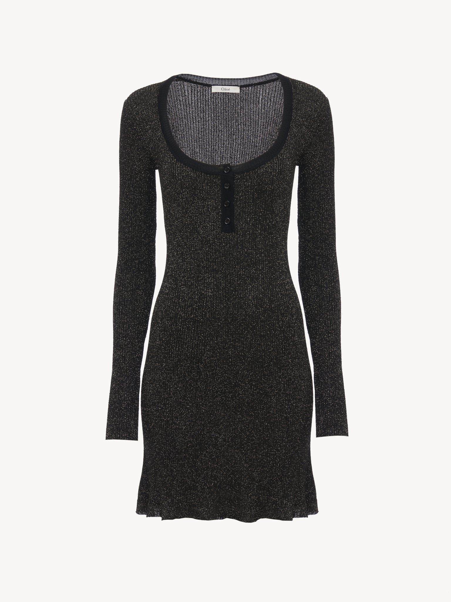 FITTED MINI DRESS IN LUREX KNIT - 2