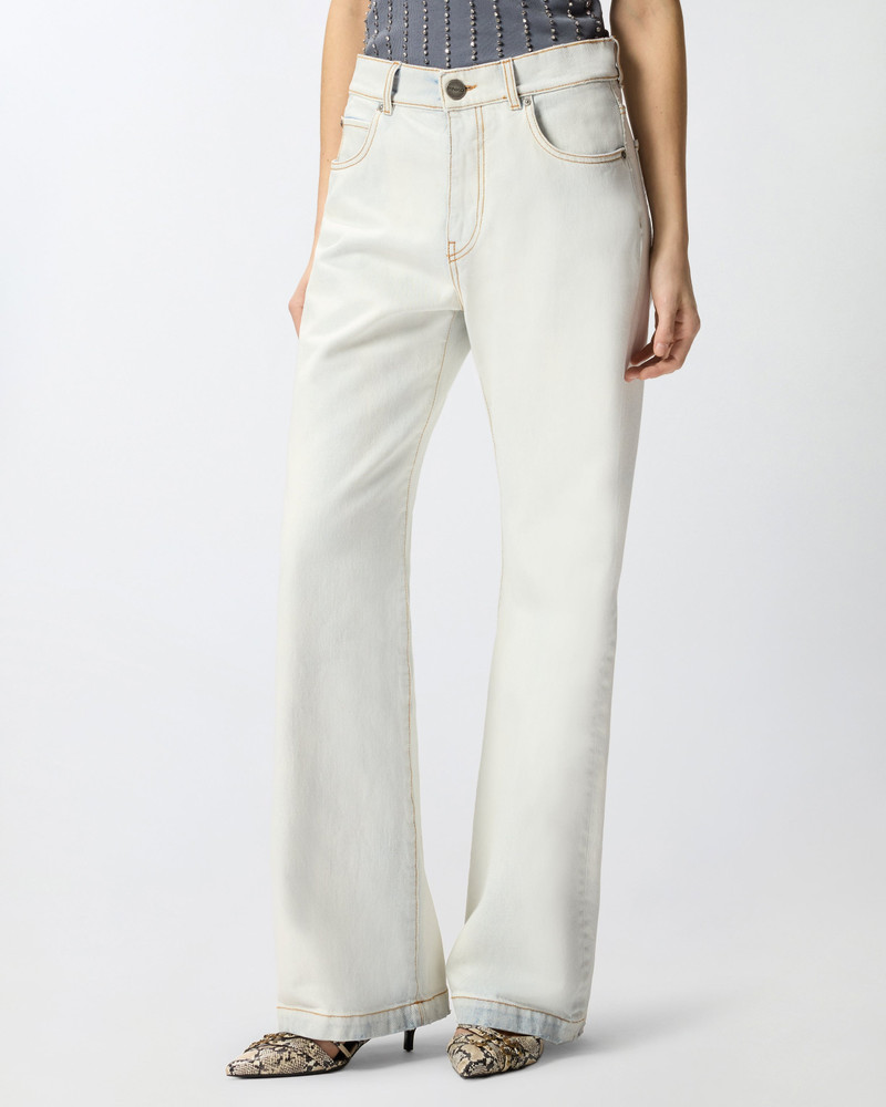JEANS WITH CONTRASTING FOLD-DOWN WAIST 4