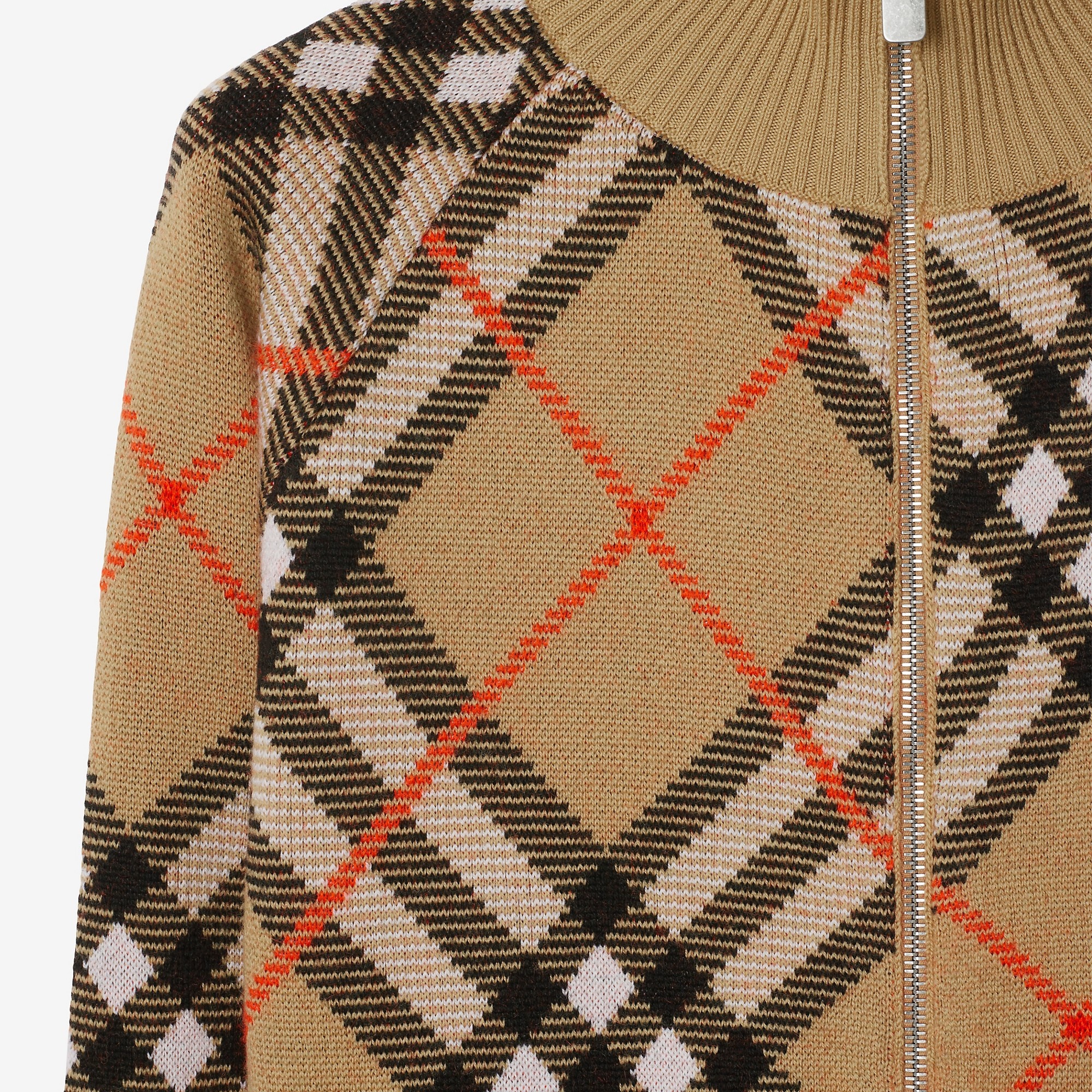 Check Wool Blend Track Jacket - 5