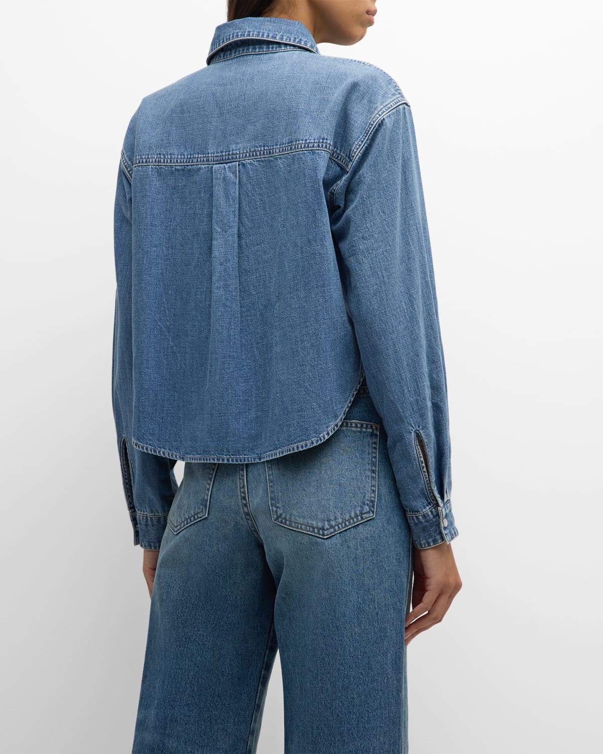 Aderes Snap-Front Denim Top - 6