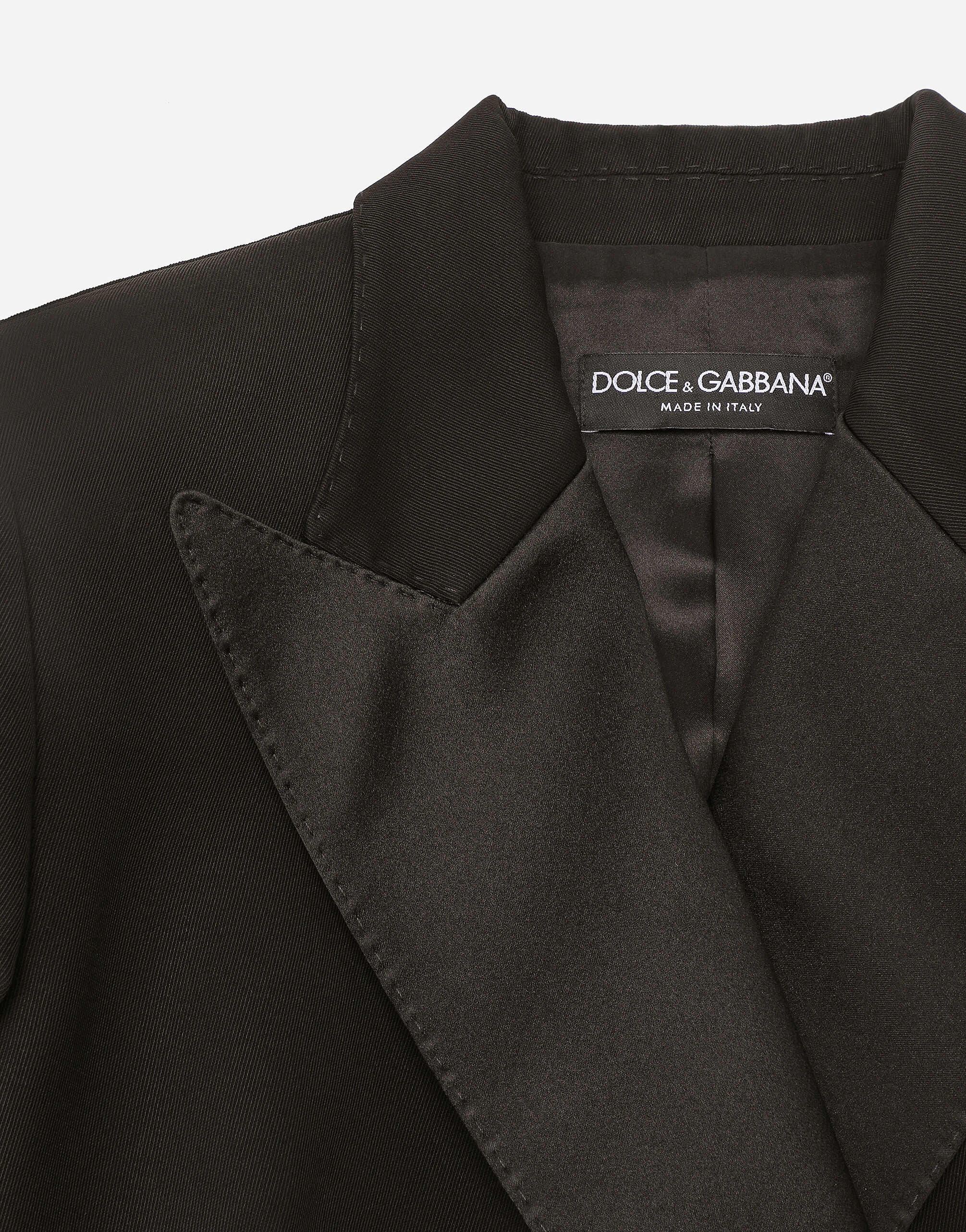 Double-breasted woolen jacket with side vents - 7