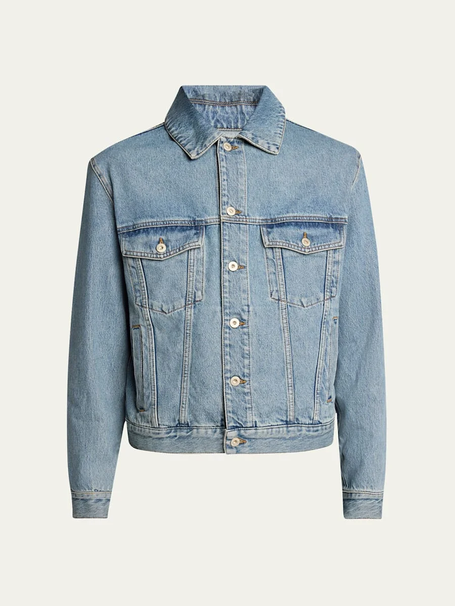 Men's Anagram Elbow Trucker Jacket - 1