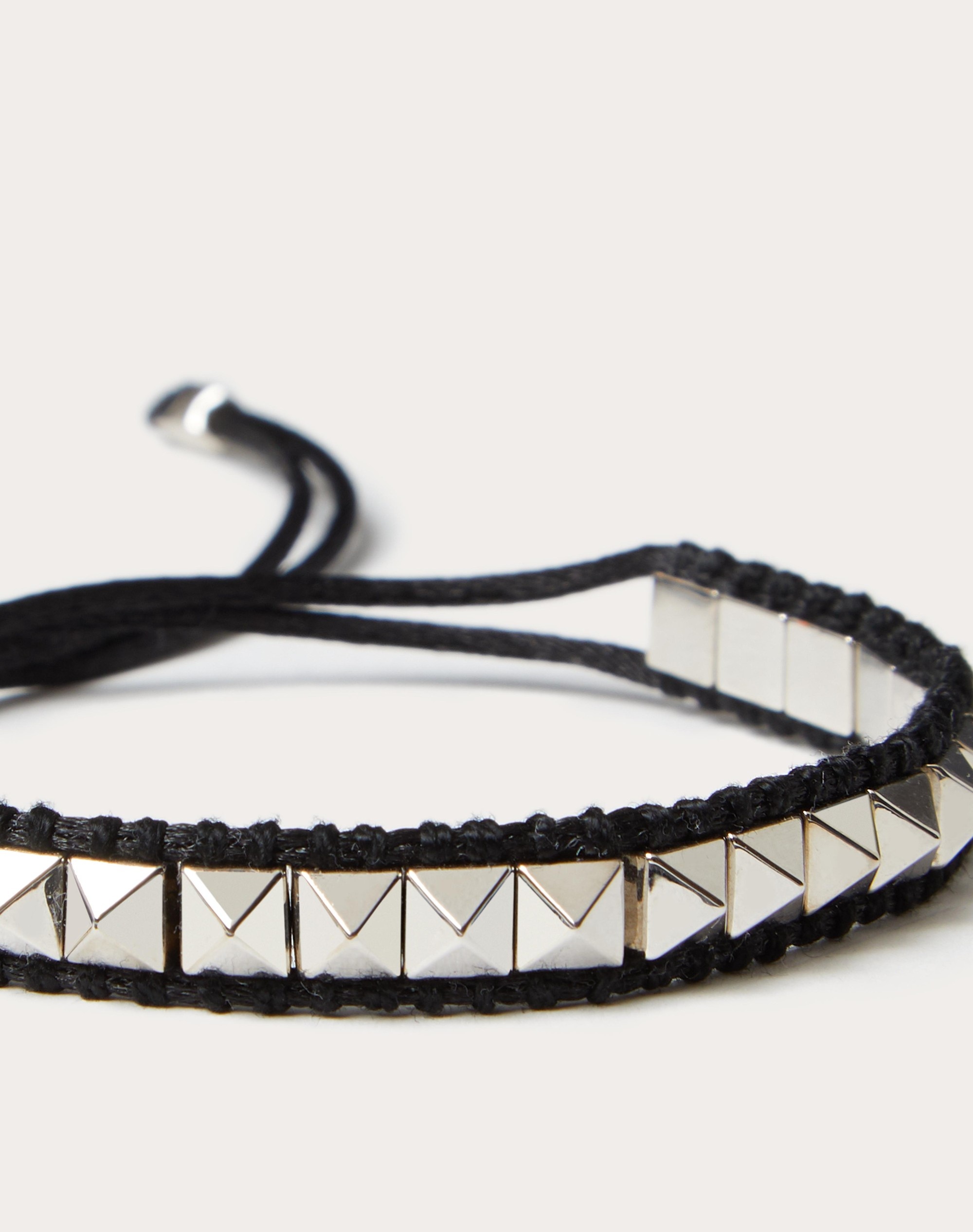 COTTON AND METAL VALENTINO COLOR SIGN BRACELET - 2