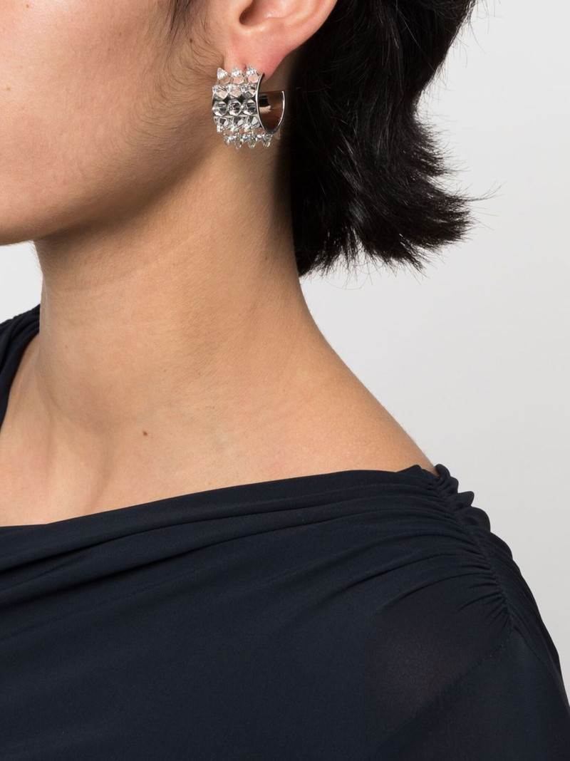 Amina Muaddi small Karma hoop earrings outlook