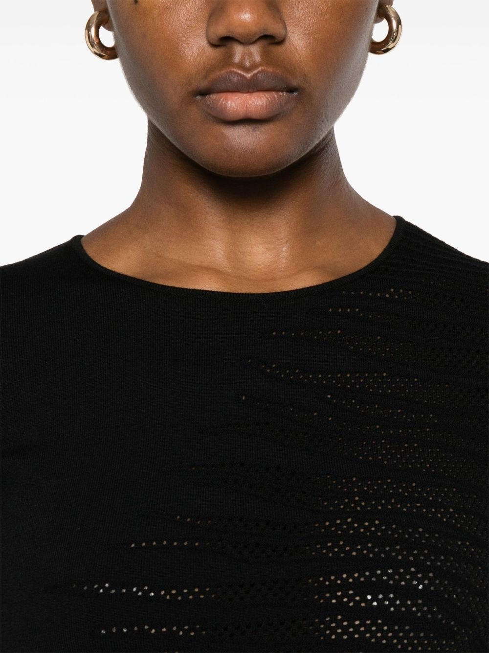 openwork-areas mini dress - 5
