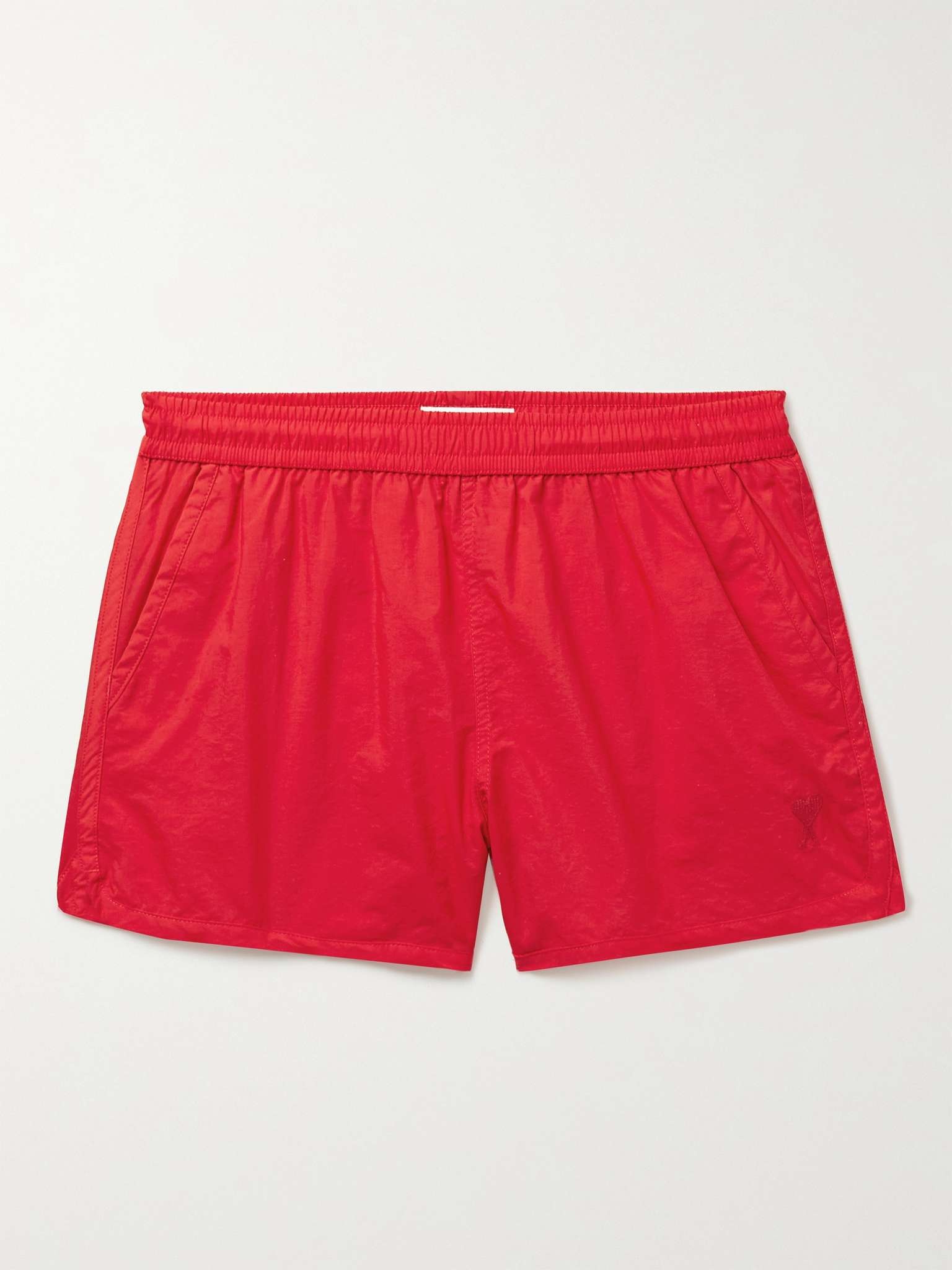 Slim-Fit Short-Length Logo-Embroidered Swim Shorts - 1