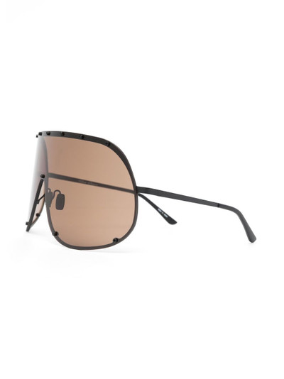 Rick Owens Shield oversized-frame sunglasses outlook