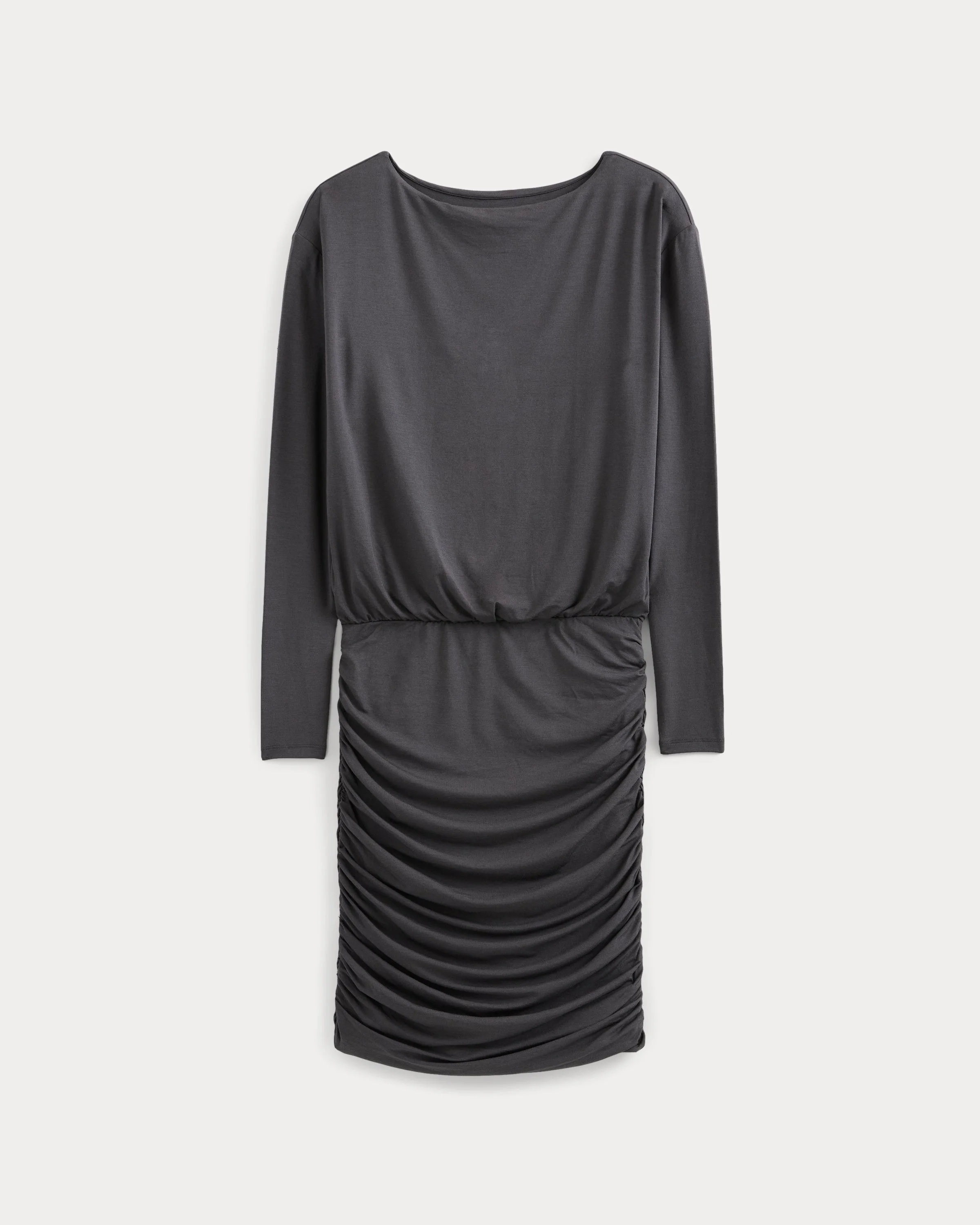 DRAPEY JERSEY RUCHED MINI DRESS - 1