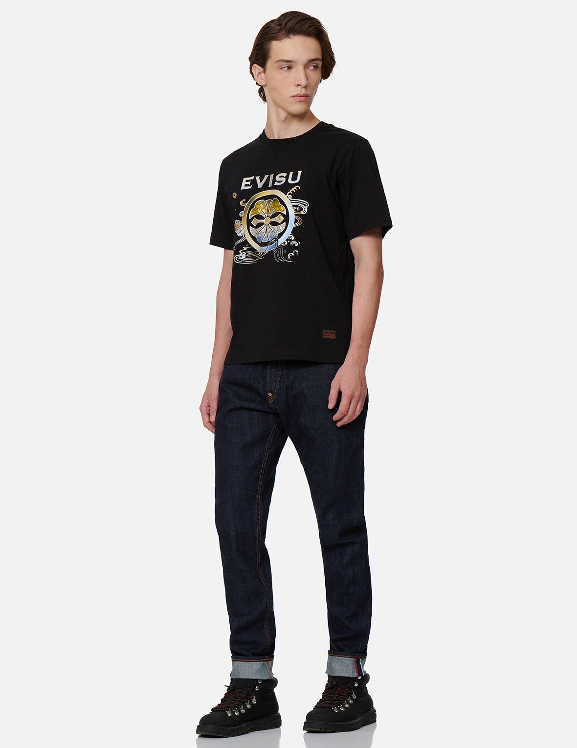 FADED SEAGULL PRINT CARROT-FIT JEANS #2017 - 4
