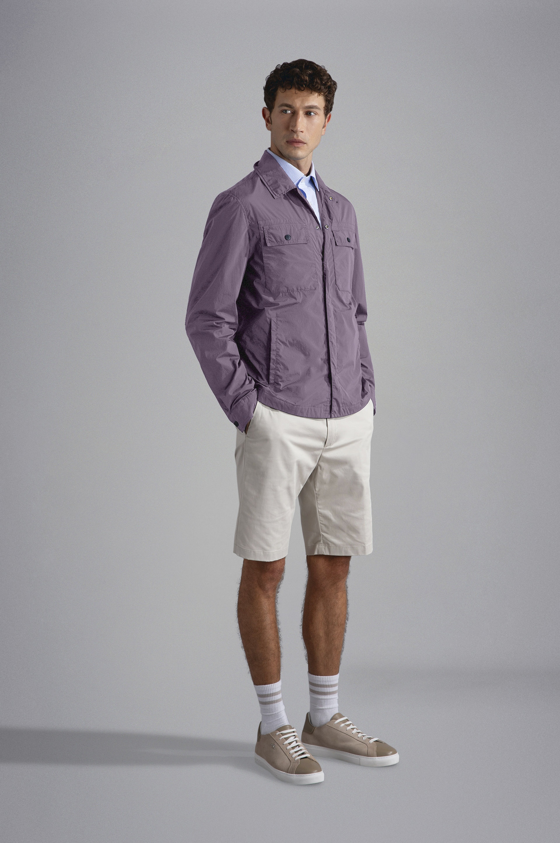 GARMENT DYED STRETCH ECONYL® NYLON SHACKET - 2