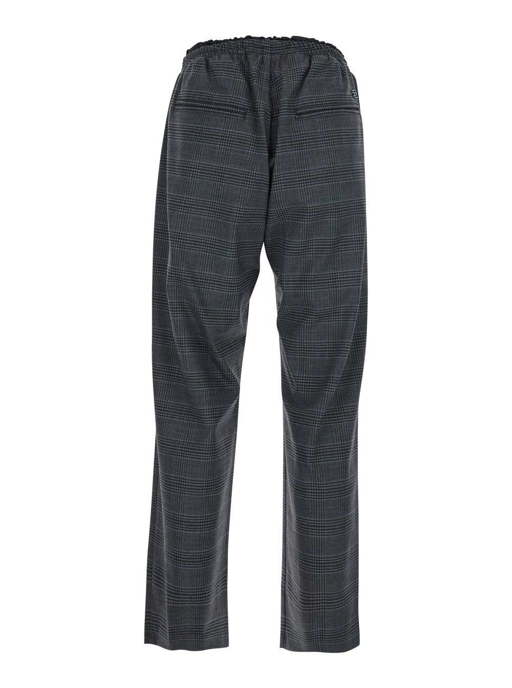 Diesel Men 'P-Tilson' Grey Pants With Logo Detail On The Rear And All-Over Check Motif In Wool Blend - 2
