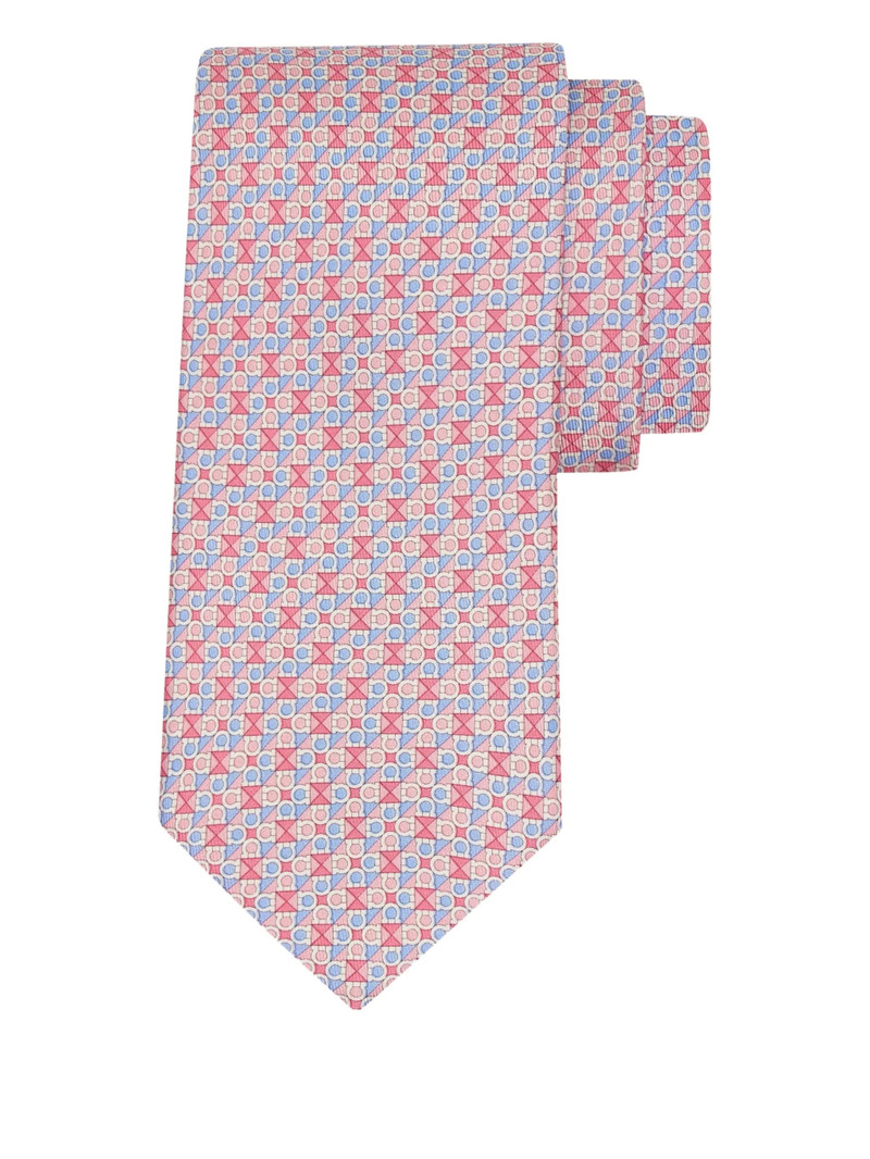 FERRAGAMO Ferragamo Graphic-print Silk Tie outlook