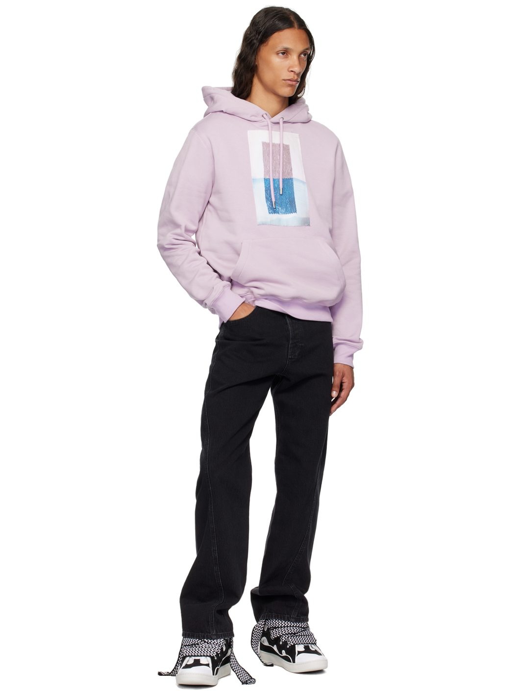 Purple Archives Print Classic Hoodie - 4