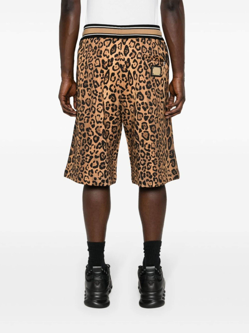 cheetah-print track shorts 4
