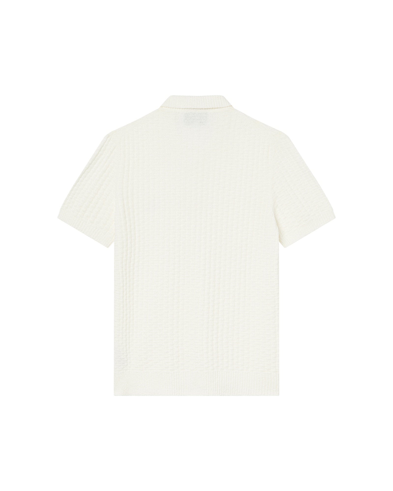 Cotton Blend Boucle Knit Polo - 2