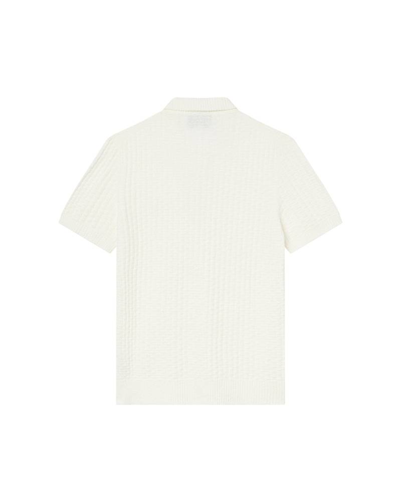 CASABLANCA Cotton Blend Boucle Knit Polo outlook
