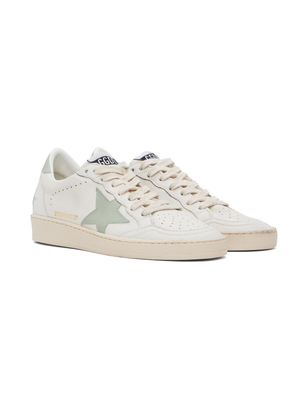 SSENSE Exclusive White & Green Ball Star Sneakers - 4