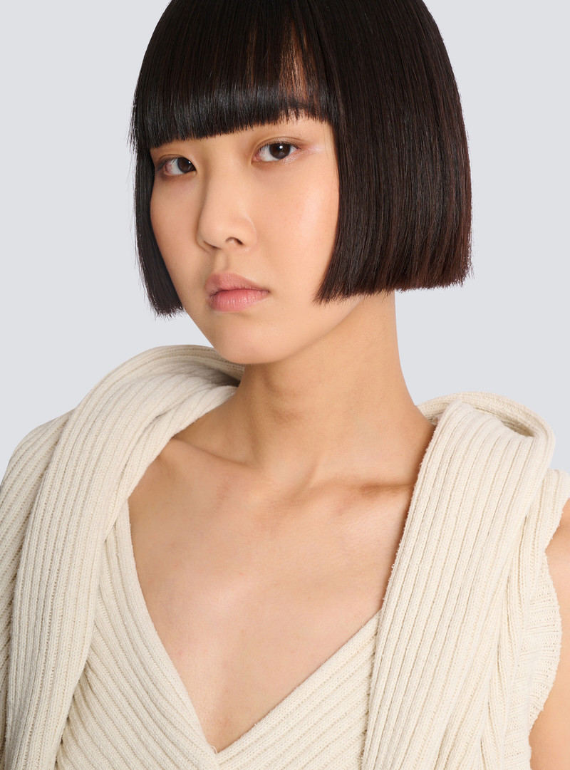 Ribbed silk knit jumper 7