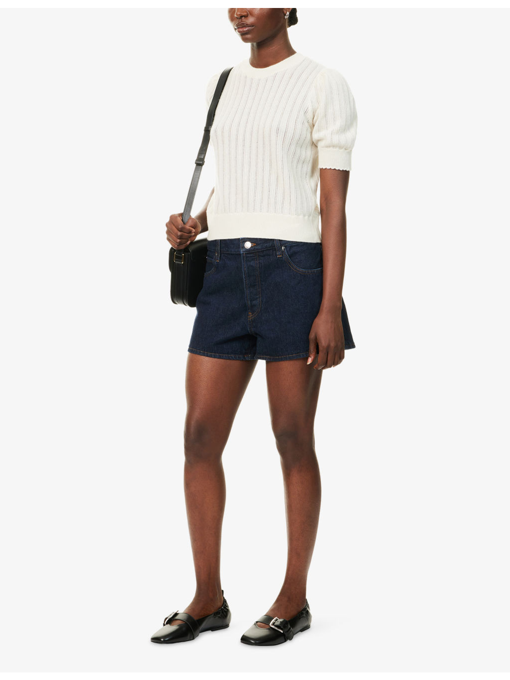 The Ladder Pointelle Cashmere Knitted Jumper - 2