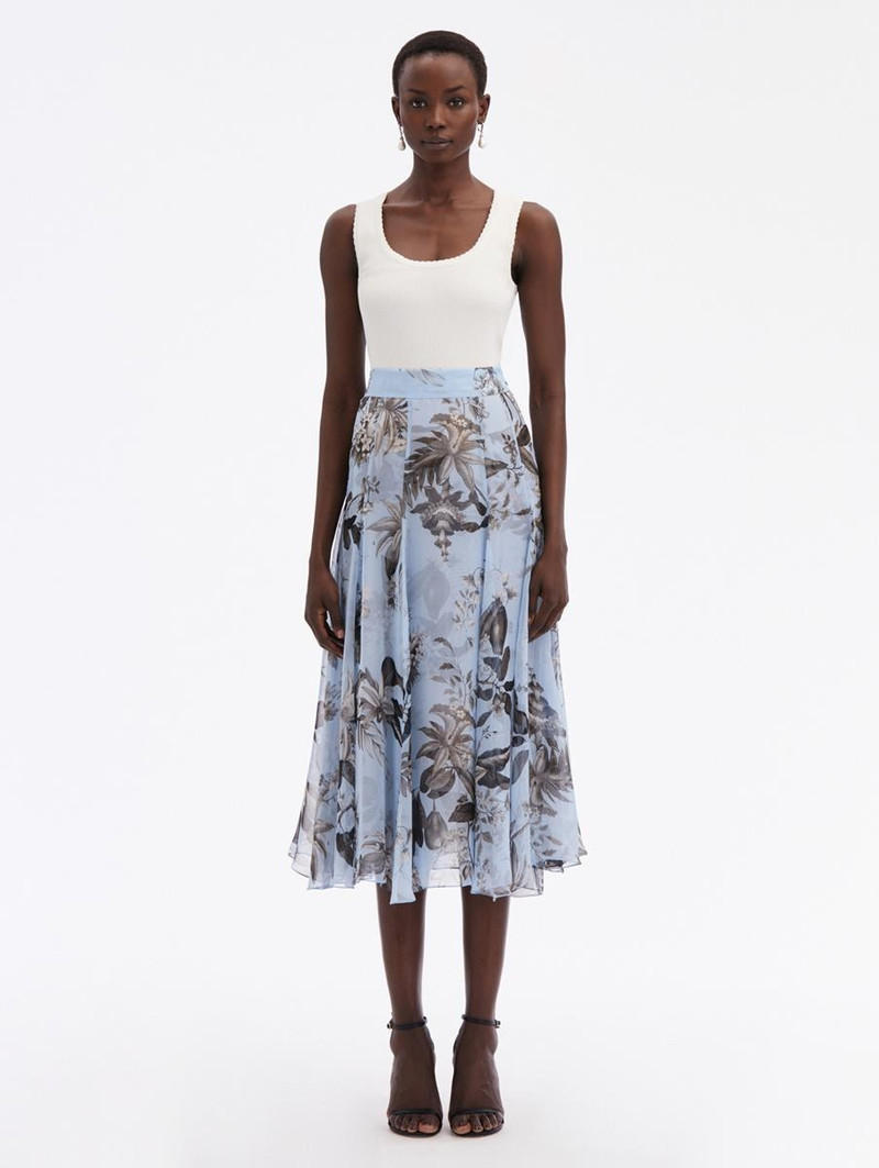 FLORA & FAUNA CHIFFON SKIRT 1