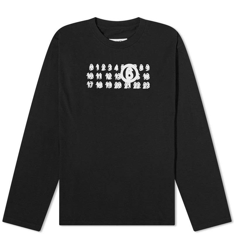 MM6 Maison Margiela Long Sleeve Triple Logo T-Shirt 1