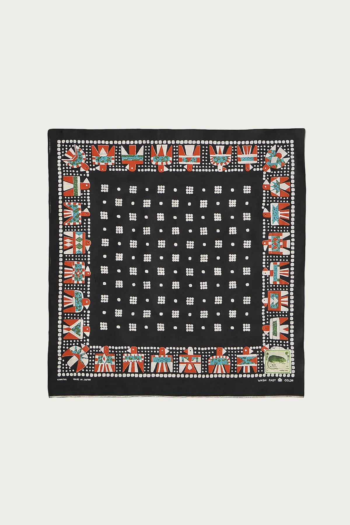 Fastcolor Selvedge Bandanna (Thunderbird) - Black - 1